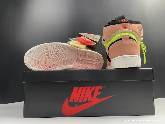 Official Maikesneakers Switch Peach CW6576-800 Jordan Air High 1 0503